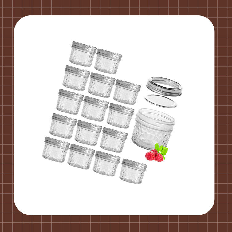 Eternal Night Mini Canning Jars With Silver Lids And Bands Regular